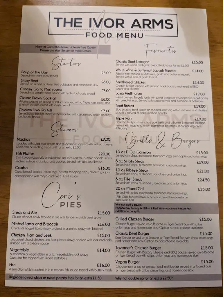 Menu_Ivor Arms_Llanharan_image_1
