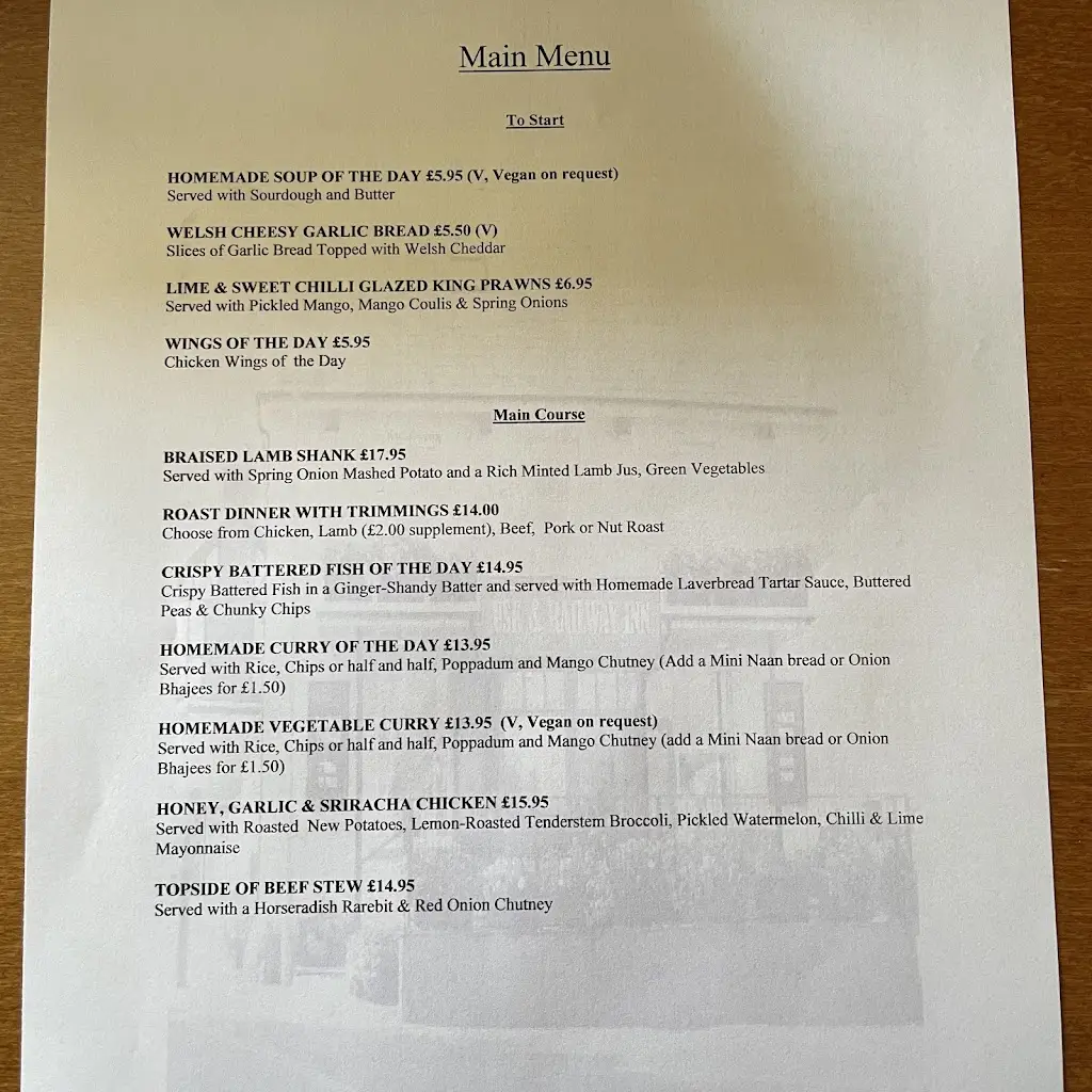 Menu_Usk & Railway Inn_Llandovery_image_2