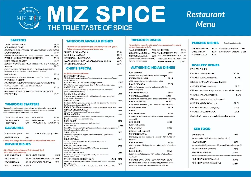 Menu_Miz Spice_Llandovery_image_2