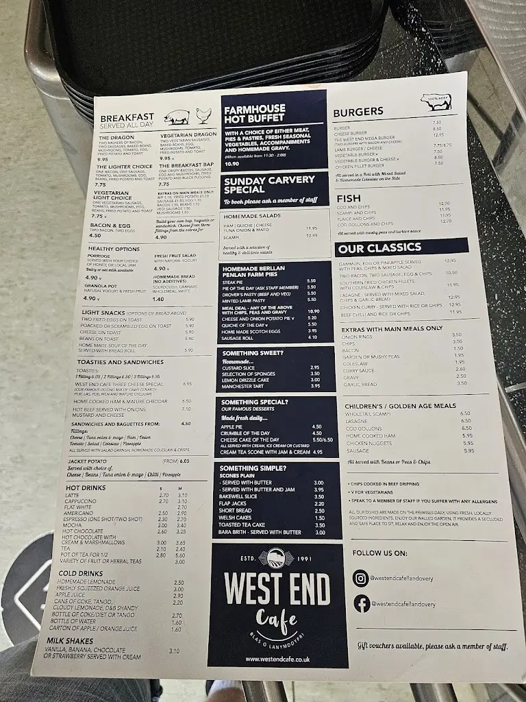 Menu_West End Cafe_Llandovery_image_1