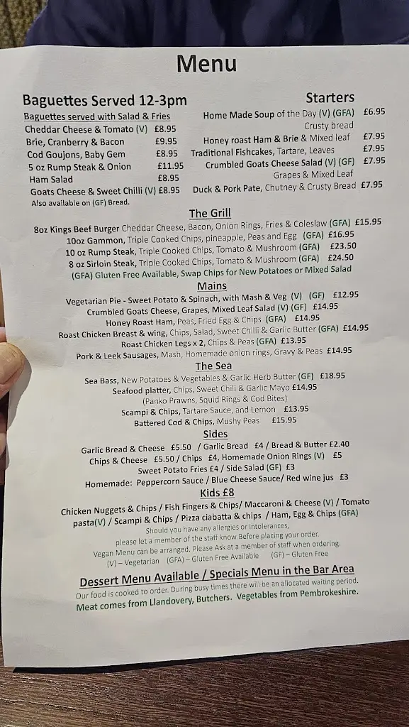 Menu_The Kings Head Inn_Llandovery_image_3