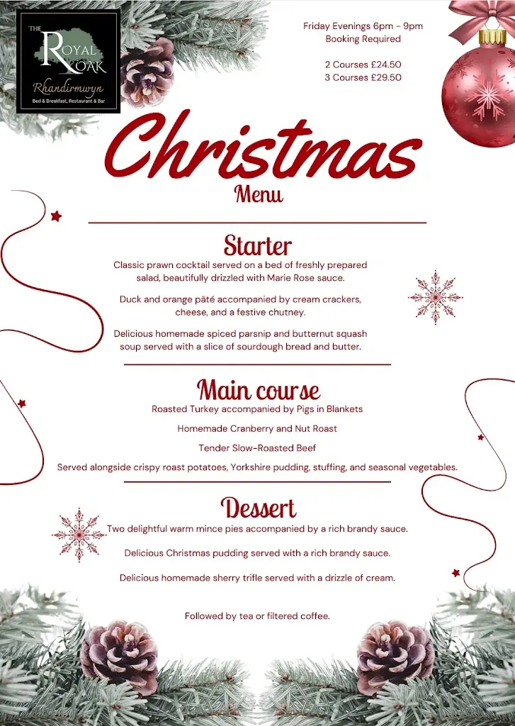 Menu_The Royal Oak Inn_Llandovery_image_1