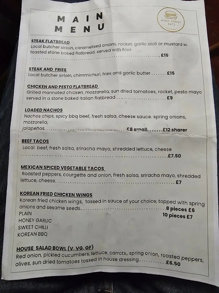 Menu_High Street Eats_Lampeter_image_1