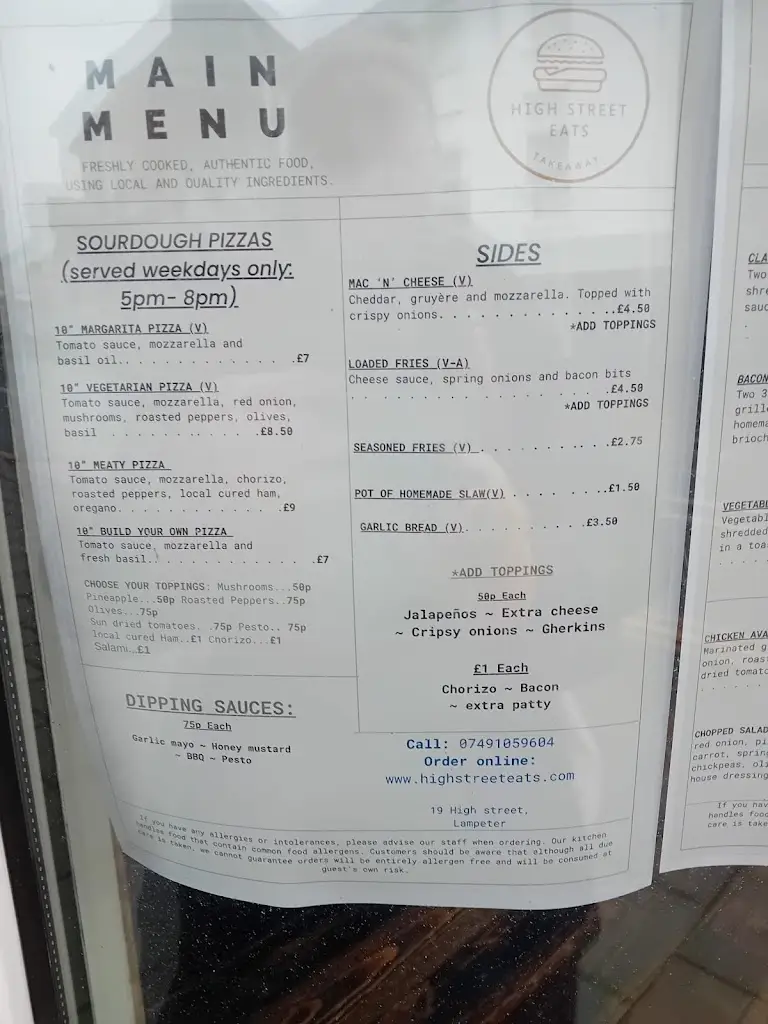 Menu_High Street Eats_Lampeter_image_4