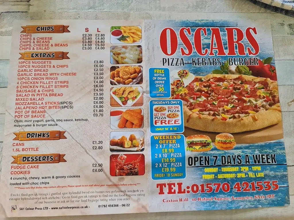Menu_Oscar’s Den_Lampeter_image_4