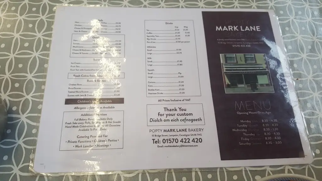 Menu_Mark Lane Bakery & Cafe_Lampeter_image_1