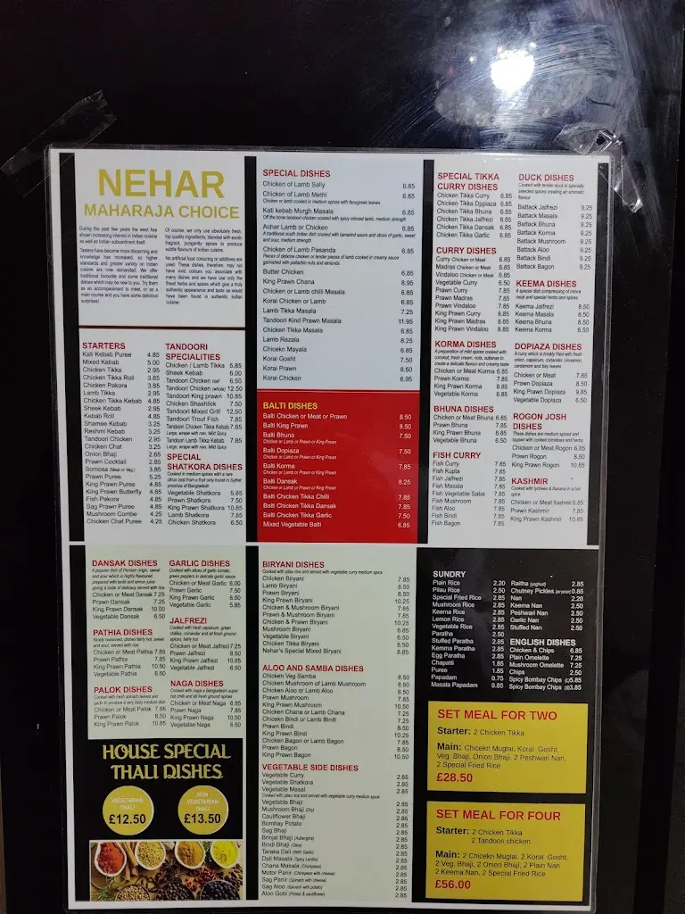 Menu_Nehar Indian Takeaway_Lampeter_image_3