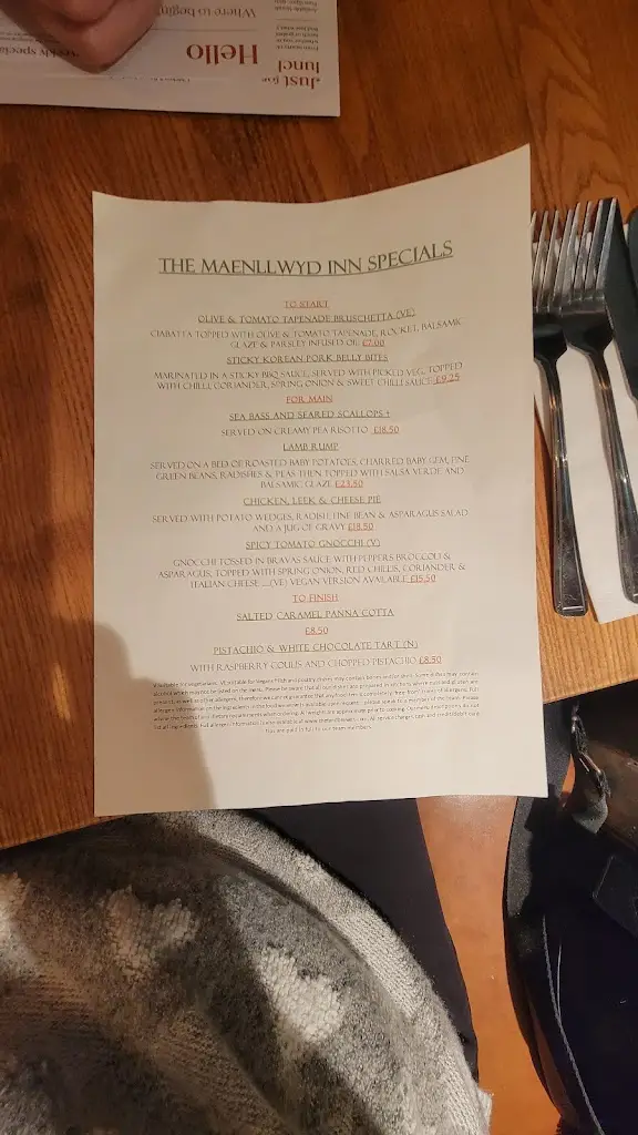 Menu_Maenllwyd Inn Rudry_Machen_image_2