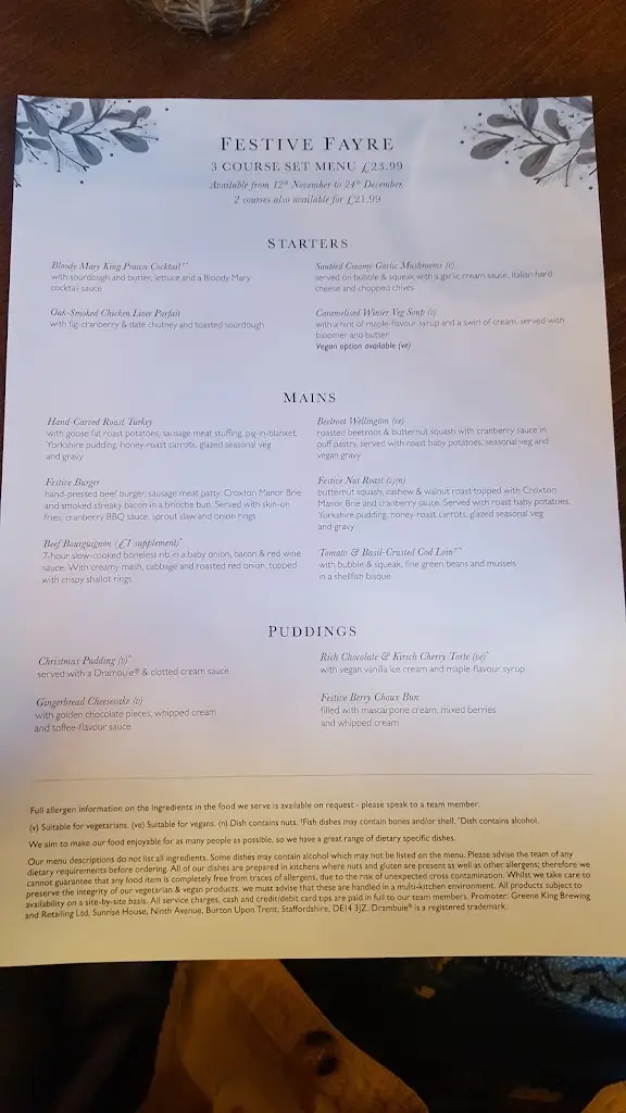 Menu_Maenllwyd Inn Rudry_Machen_image_4