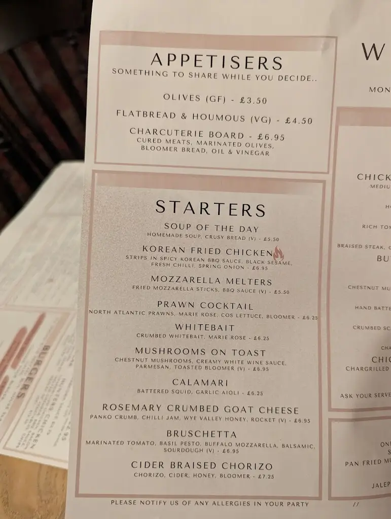 Menu_The Wheatsheaf_Magor_image_4