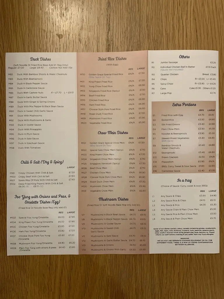 Menu_Golden Grace_Llantwit Fardre_image_2