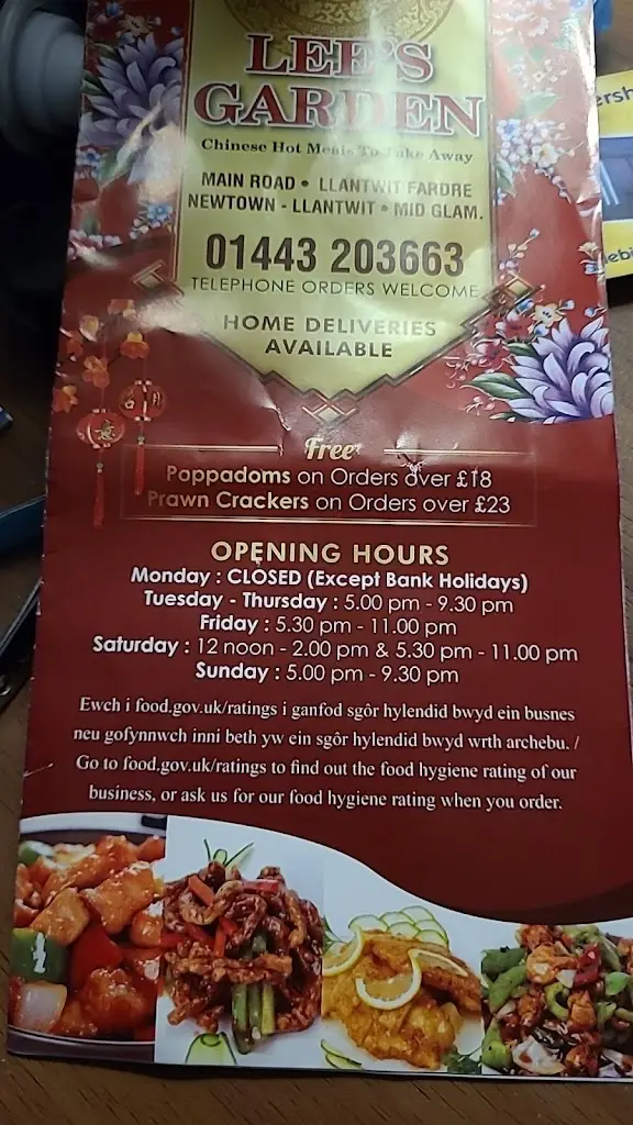 Lee's Garden restaurant in Llantwit Fardre