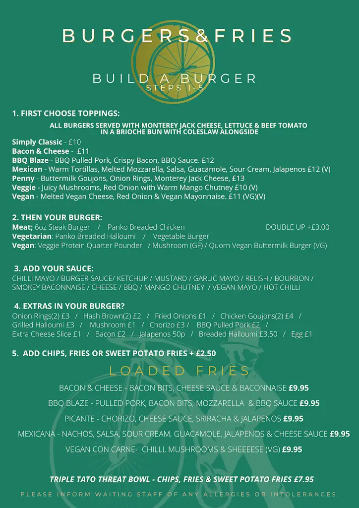 Menu_The Penny Farthing_Llantrisant_image_1