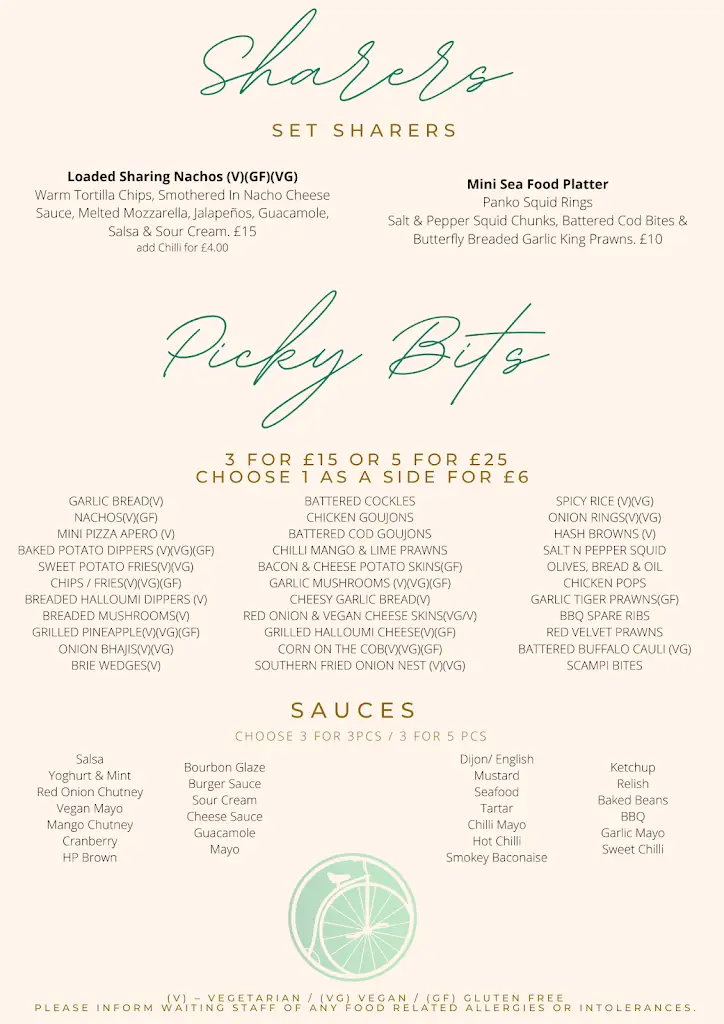 Menu_The Penny Farthing_Llantrisant_image_4