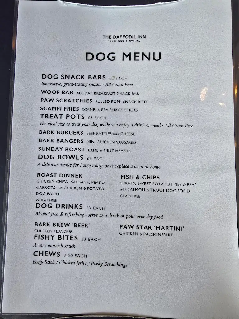 Menu_Daffodil Inn, Penrhiwllan_Llandysul_image_1