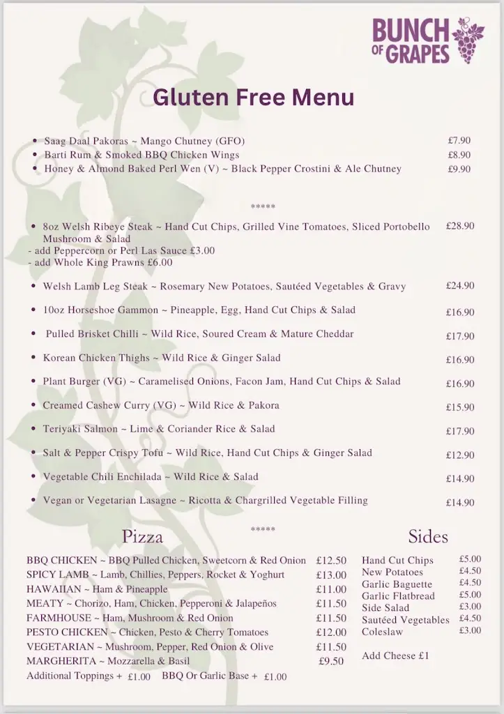 Menu_The Bunch of Grapes_Llandysul_image_2