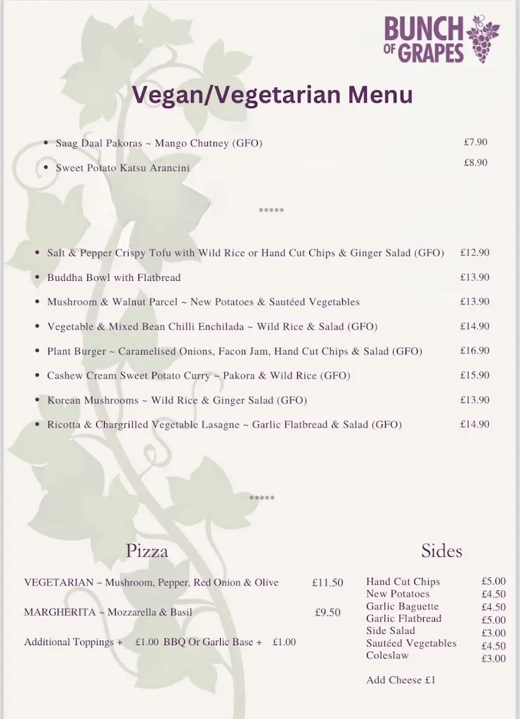 Menu_The Bunch of Grapes_Llandysul_image_3