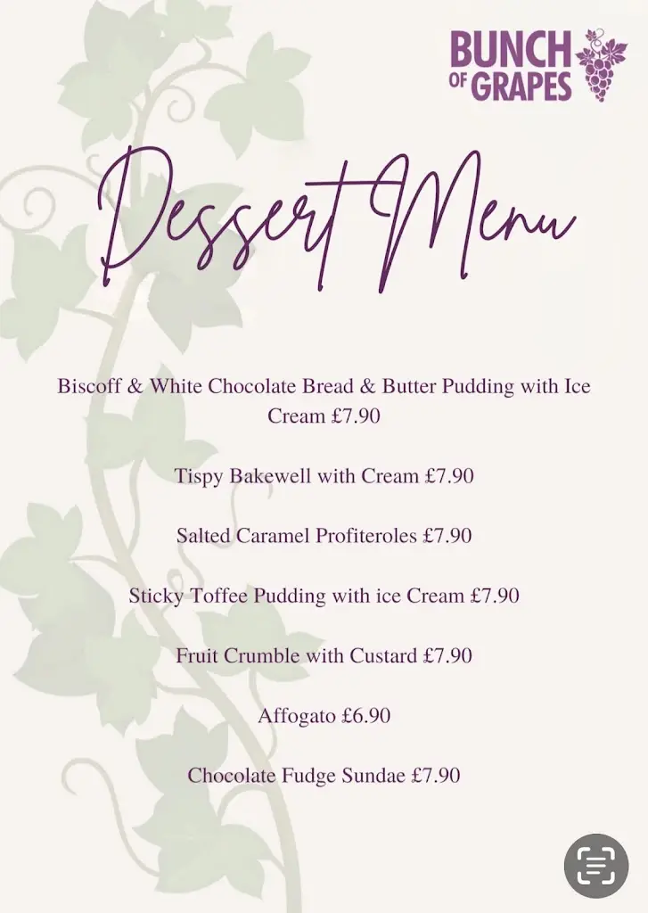 Menu_The Bunch of Grapes_Llandysul_image_4