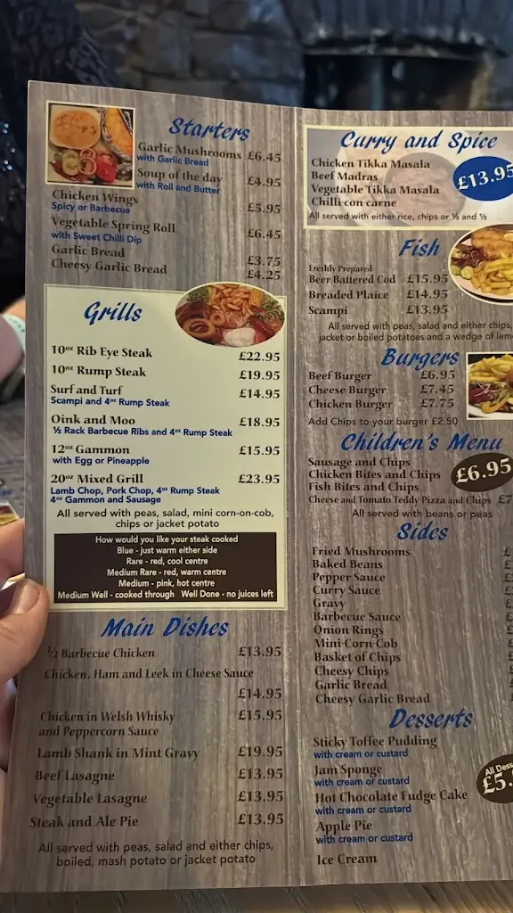 Menu_Penrhiwllan Inn_Llandysul_image_1