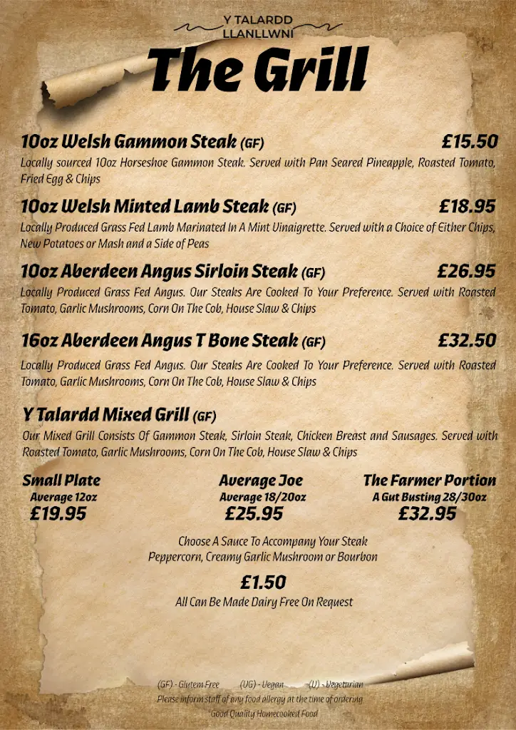 Menu_Y Talardd_Llandysul_image_3
