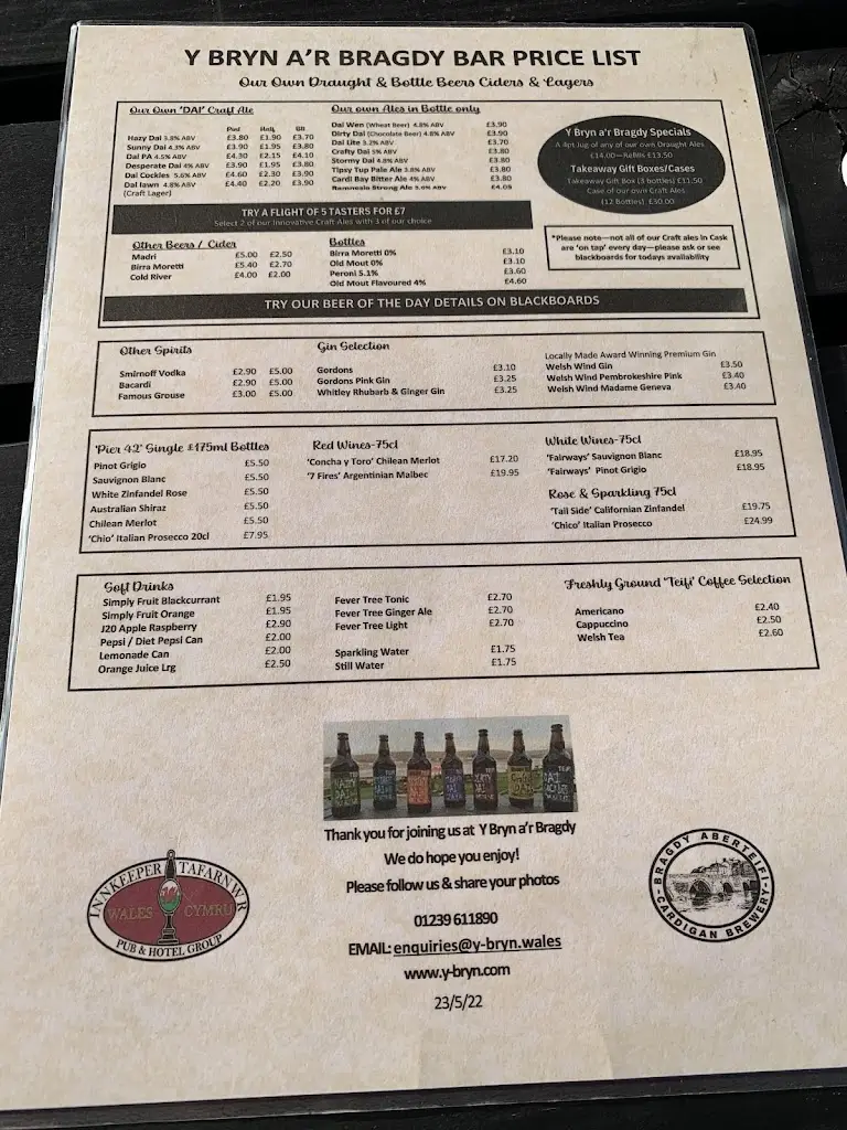Menu_Y Bryn a'r Bragdy_Llandysul_image_4