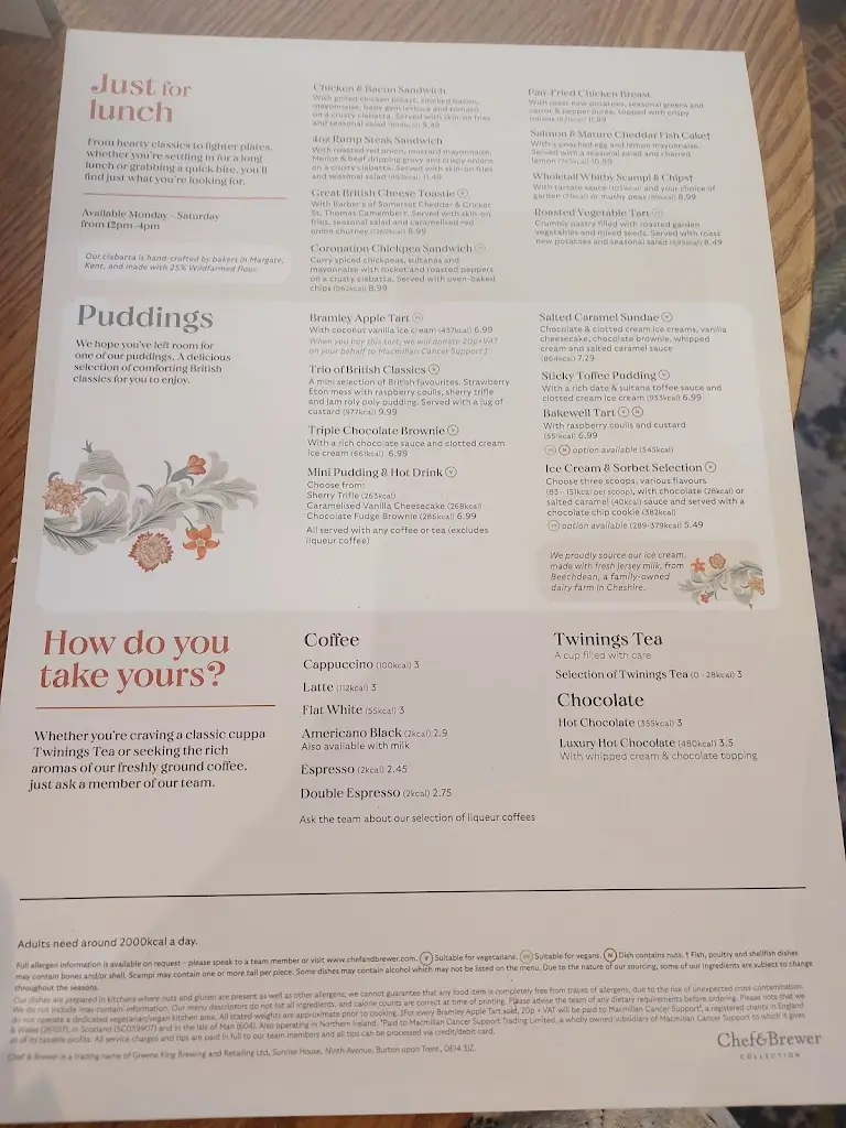 Menu_The Victoria_Menai Bridge_image_2