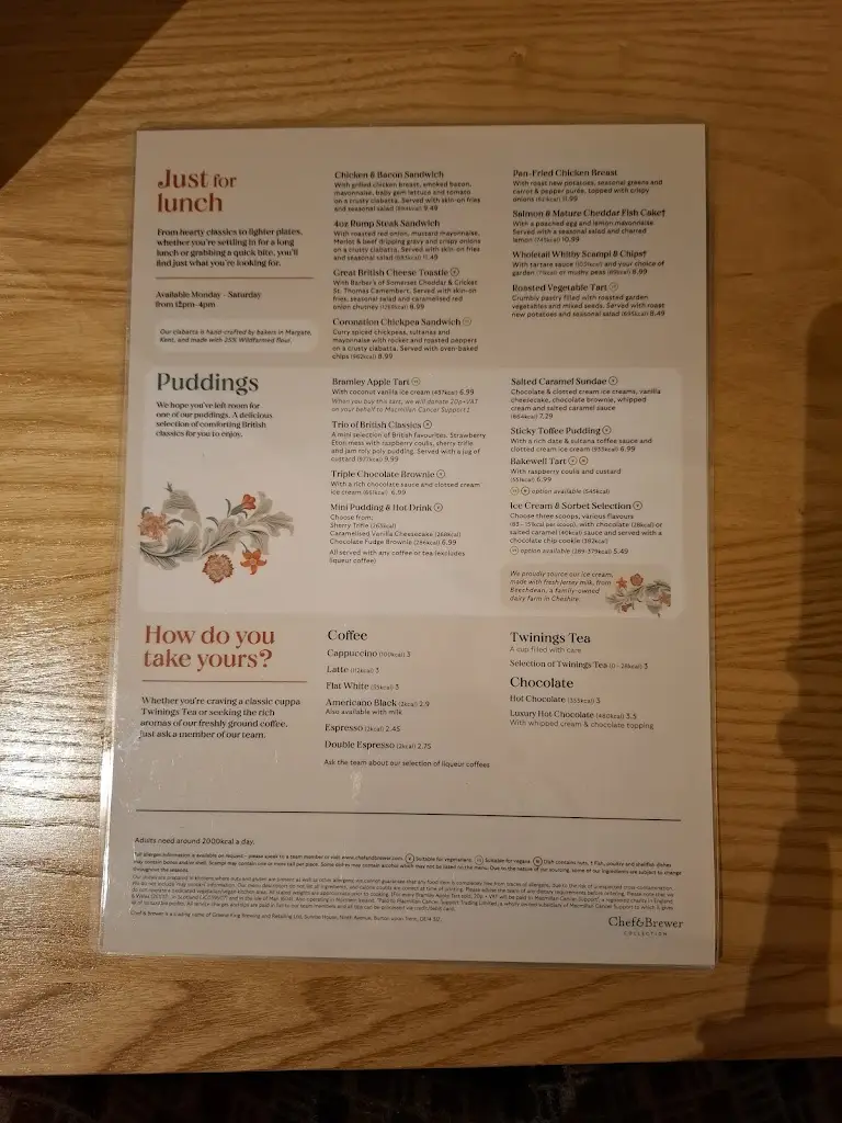 Menu_The Victoria_Menai Bridge_image_4