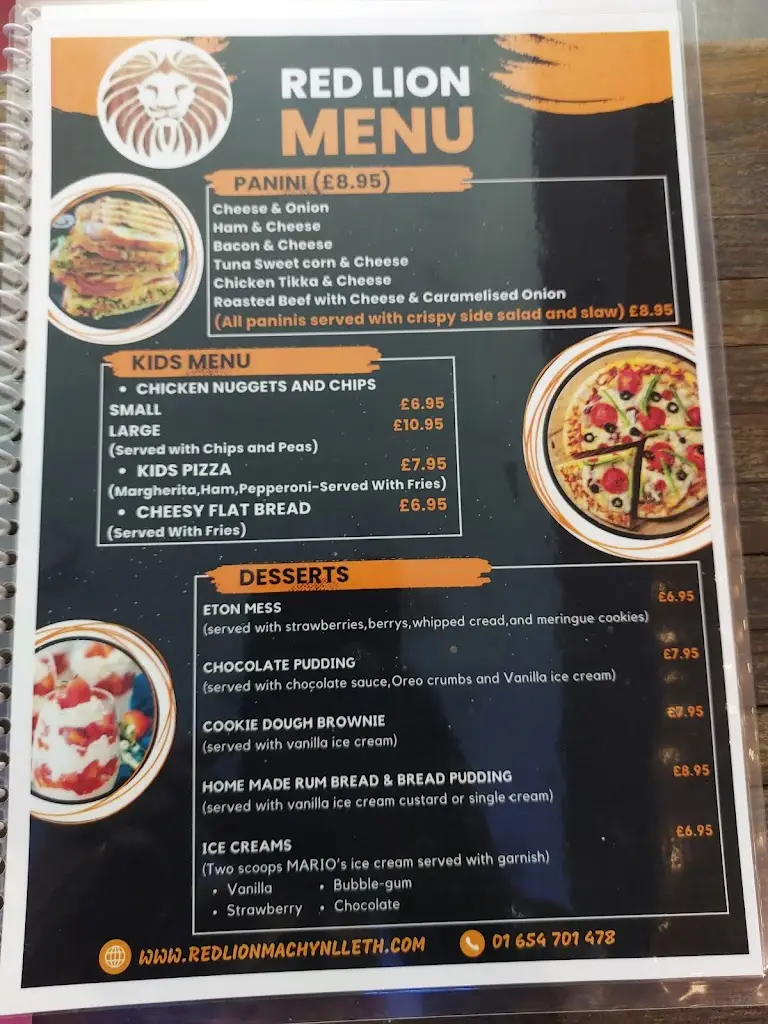 Menu_Y Llew Coch  Machynlleth_Machynlleth_image_3