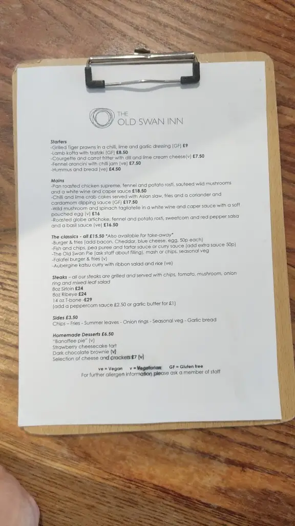 Menu_The Old Swan Inn_Llantwit Major_image_3