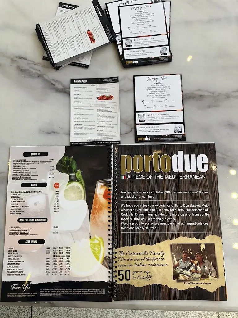 Menu_Porto Due_Llantwit Major_immagine_1