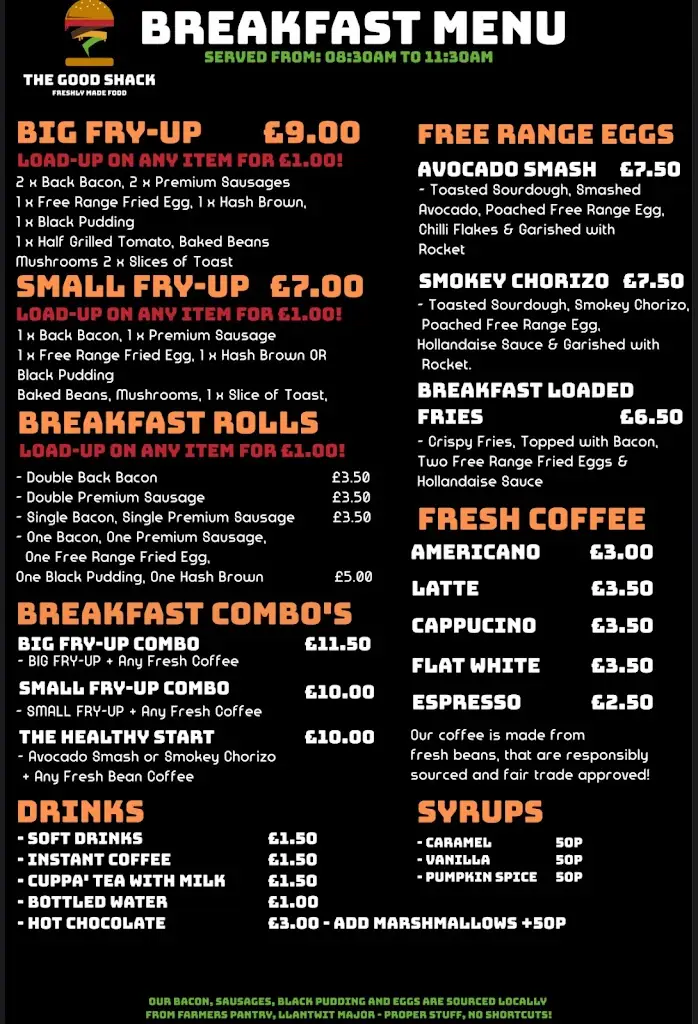 Menu_The Good Shack_Llantwit Major_image_1