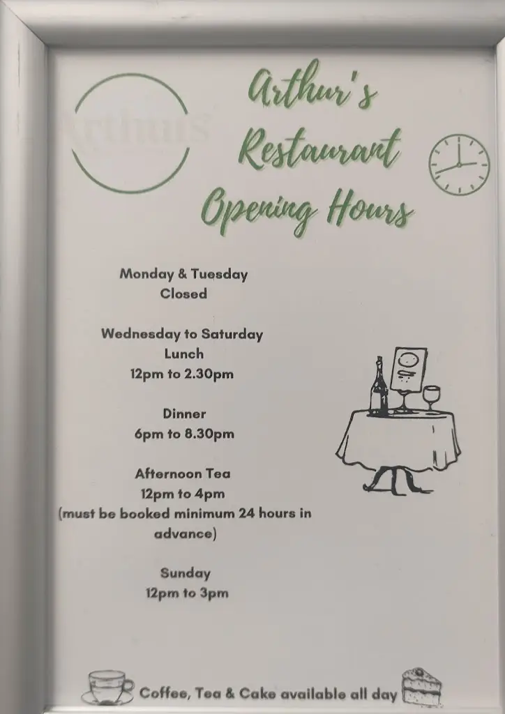 Menu_Arthurs Restaurant & Bar_Llanidloes_image_2