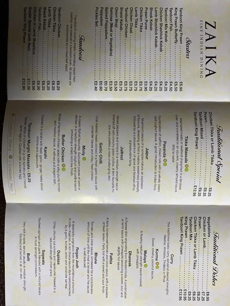 Menu_Zaika Restaurant_Blaby_image_1