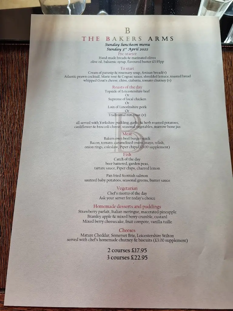 Menu_The Bakers Arms Inn_Blaby_image_2