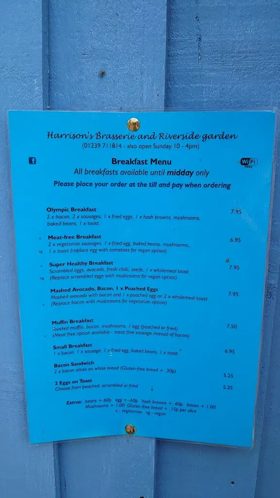 Menu_Harrison's Brasserie_Newcastle Emlyn_image_2