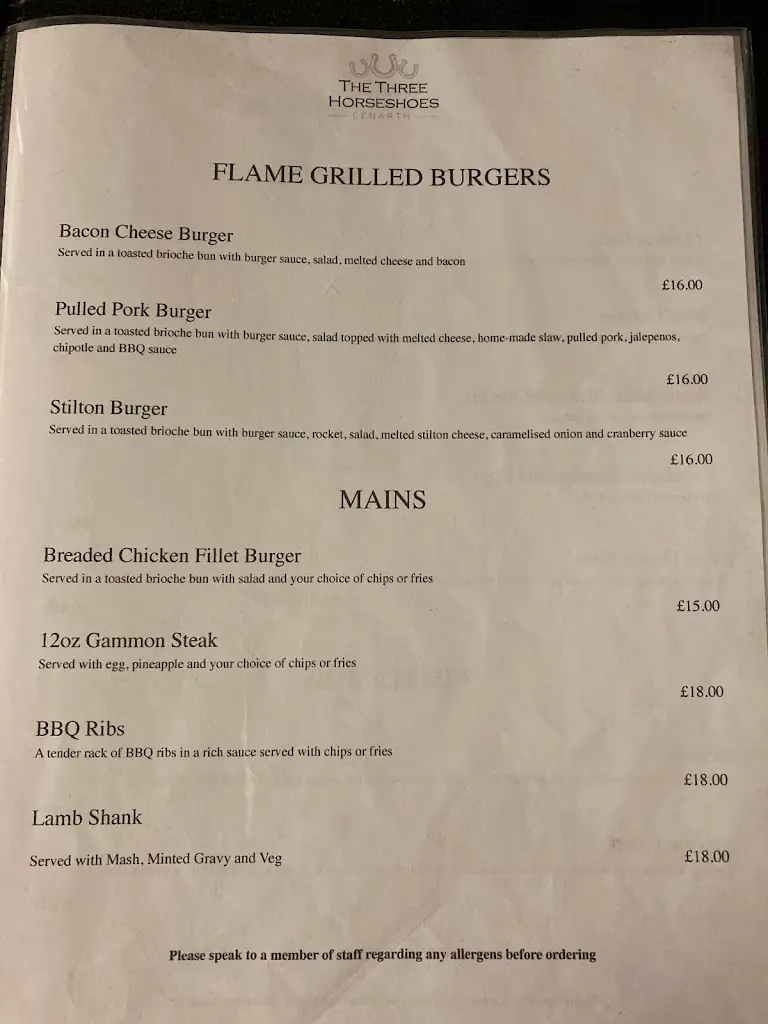 Menu_Three Horseshoes Cenarth_Newcastle Emlyn_image_3
