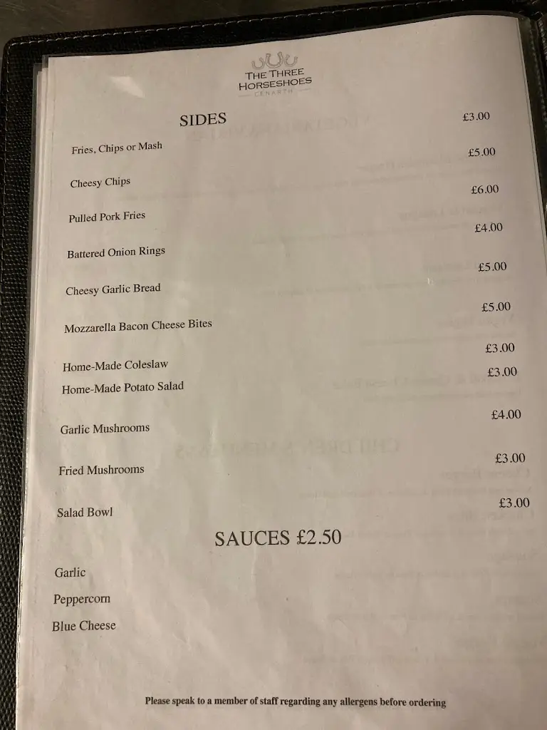 Menu_Three Horseshoes Cenarth_Newcastle Emlyn_image_4