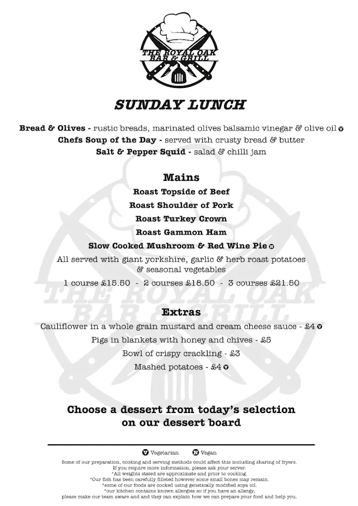 Menu_The Royal Oak_Alveley_imagen_3
