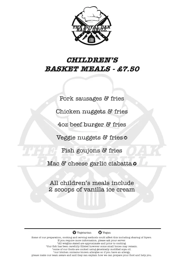 Menu_The Royal Oak_Alveley_imagen_4