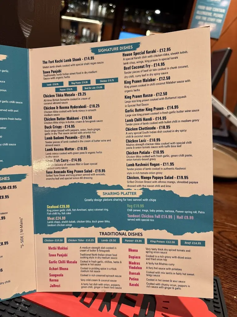 Menu_The Fort Kochi Restauarnt_Blaby_image_2