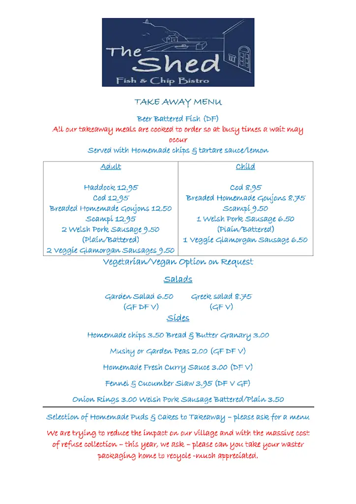 Menu_The Shed Fish & Chip Bistro_Pembrokeshire_image_1