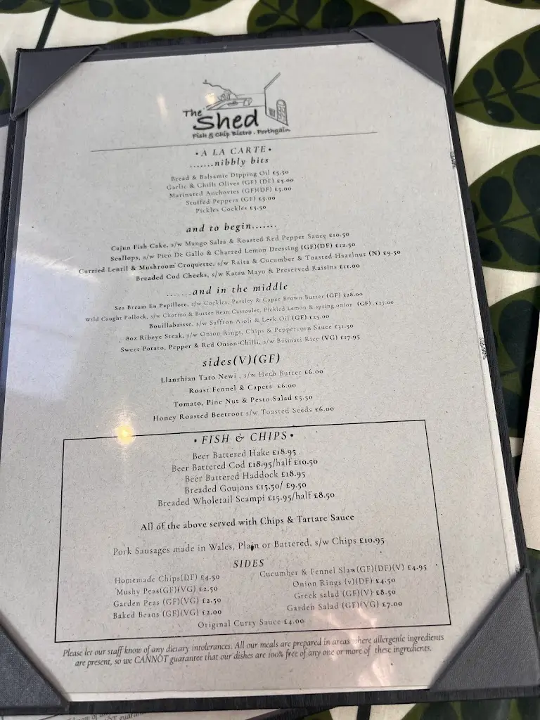 Menu_The Shed Fish & Chip Bistro_Pembrokeshire_image_4