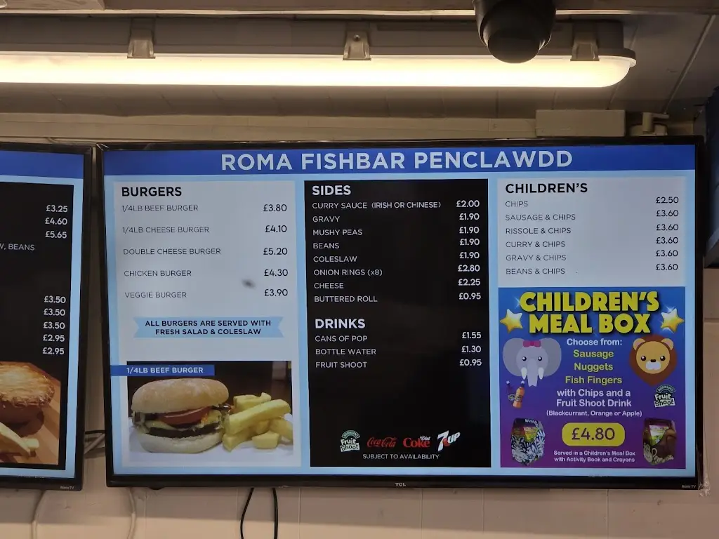 Menu_The Roma Fish Bar_Pen-clawdd_image_1