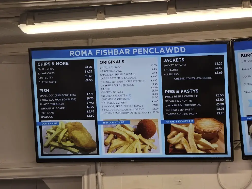 Menu_The Roma Fish Bar_Pen-clawdd_image_2