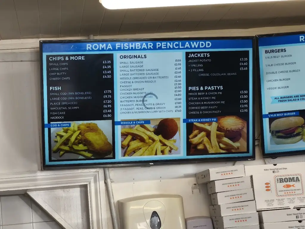 Menu_The Roma Fish Bar_Pen-clawdd_image_4