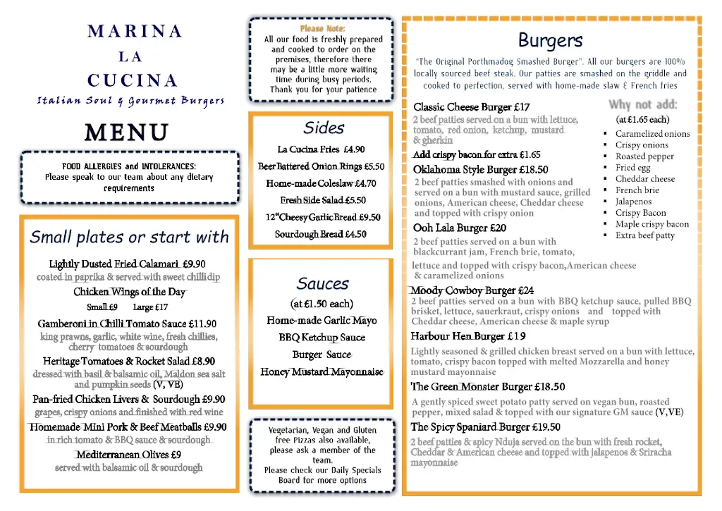 Menu_MARINA LA CUCINA_Penrhyndeudraeth_image_1