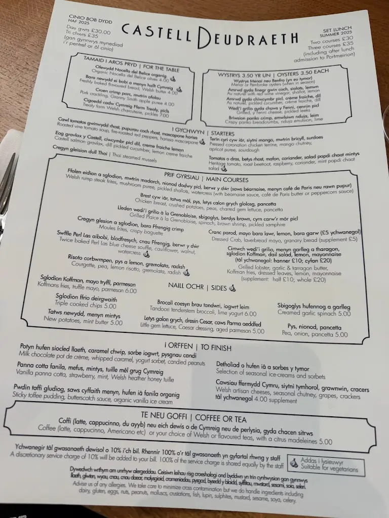 Menu_Castell Deudraeth Brasserie_Penrhyndeudraeth_image_1