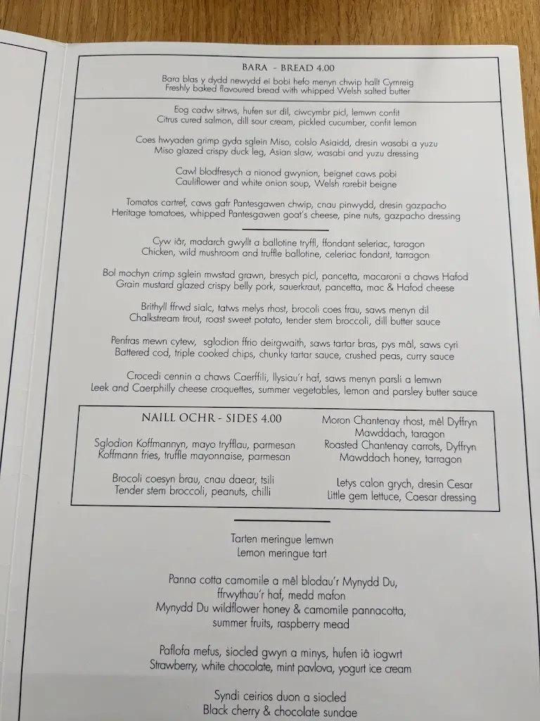 Menu_Castell Deudraeth Brasserie_Penrhyndeudraeth_image_4
