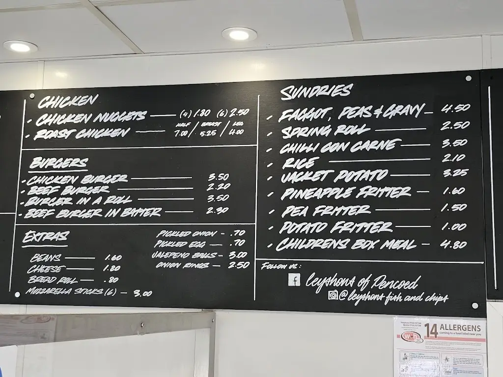 Menu_Leyshons of Pencoed Ltd_Pencoed_image_1