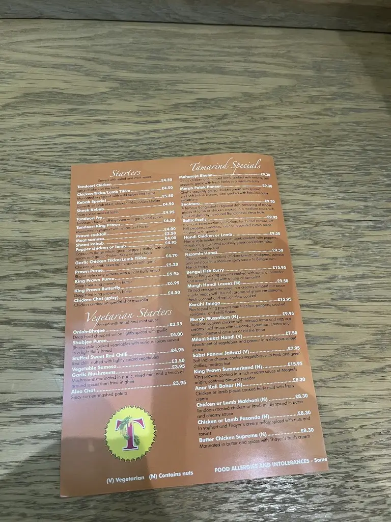 Menu_Tamarind Restaurant & Bar Tredegar_New Tredegar_immagine_4